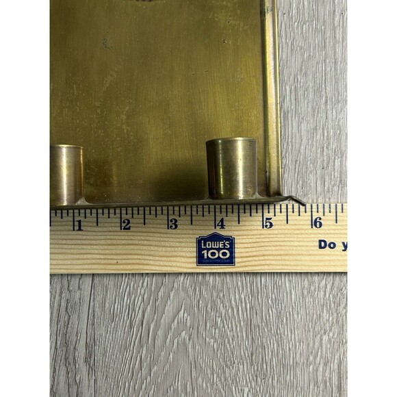 Vintage Punched Tin Brass Candle Holder Wall Sconce Pineapple Handmade? - Picture 11 of 12